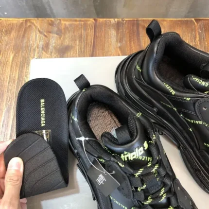 Balenciaga Triple S Sneaker Black Green Logo 6 800x800