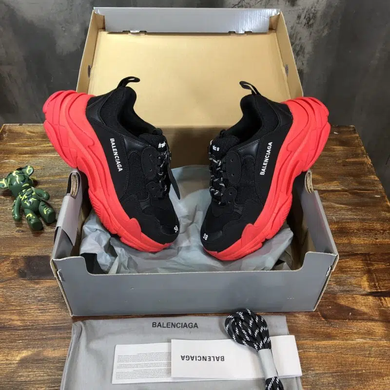 Balenciaga Triple S Sneaker Black Red Sole 2 800x800